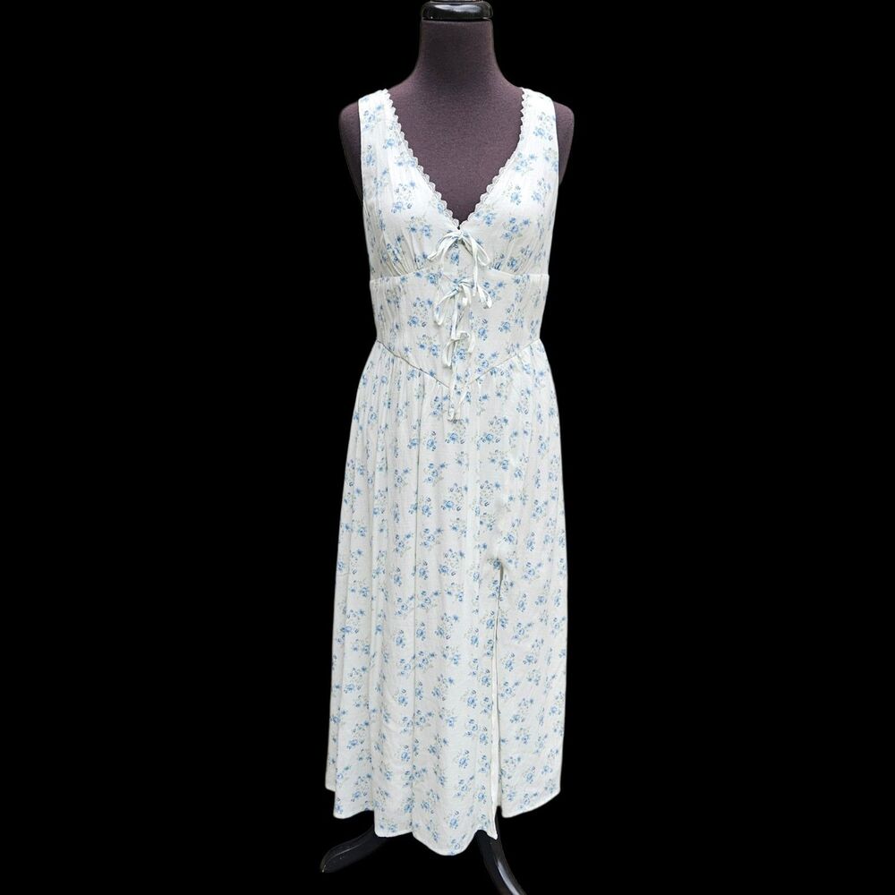 Trixxi Floral Corset Bodice Maxi Dress Junior Large Prairie Cottagecore Coquette